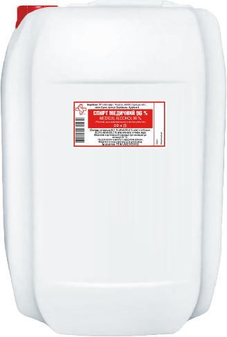 «Спирт медичний» 96% розчин для зовнішнього застосування по 20л